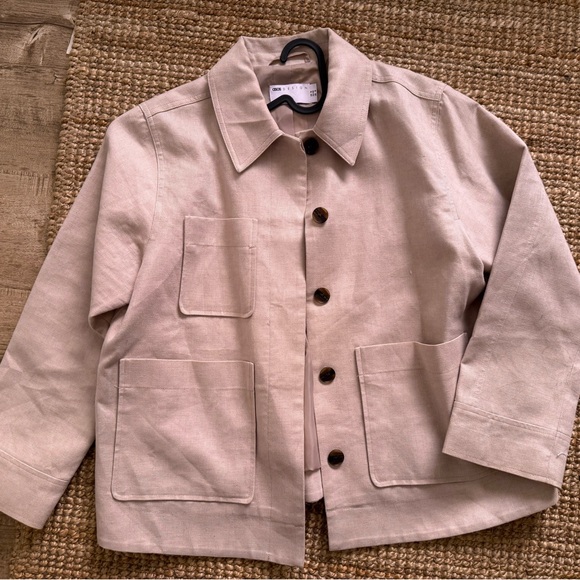 Beige Button-Up Jacket - Picture 1 of 3